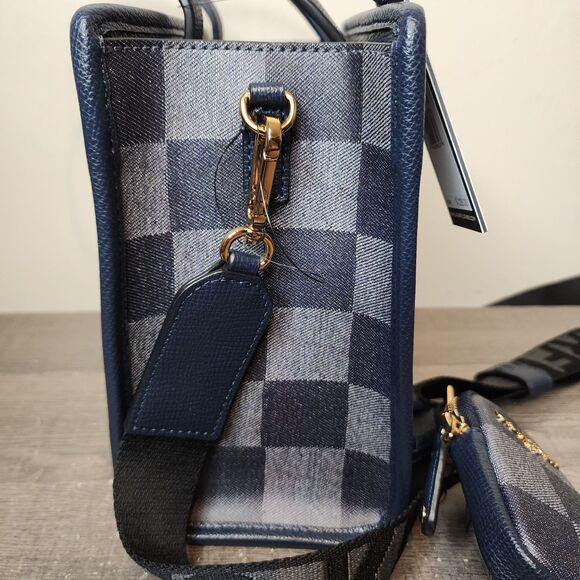 Karl Lagerfeld Paris Bag Maybelle Checkered Satchel Crossbody Pouch Karl Cat - Picture 6 of 13